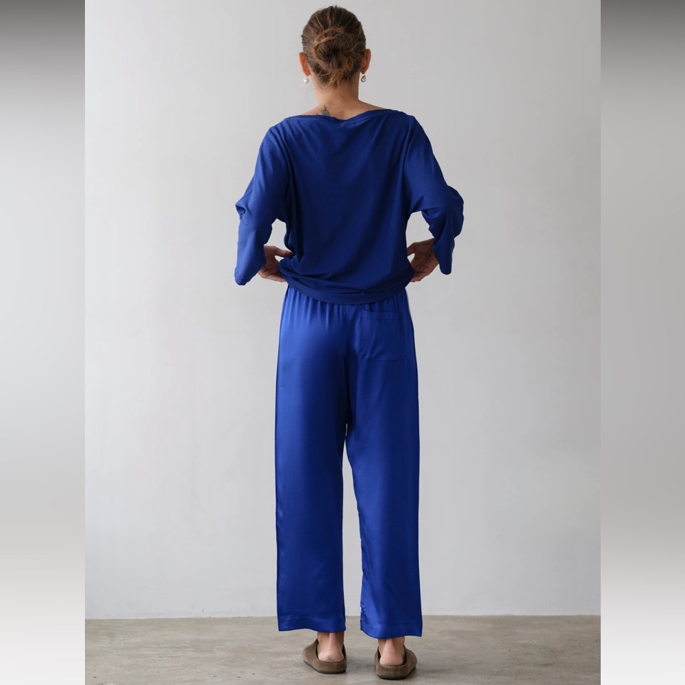 DONNI The Silk Stripe Crop Pant - Picture 6 of 8